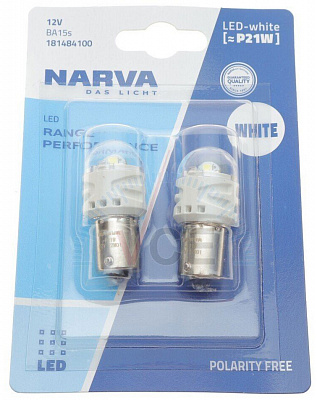 Автолампа ксенонова Narva LED Range Performance P21W 1,7 Вт шт.(NV 18151.2B)