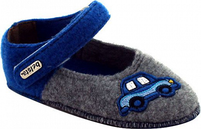Тапочки детские БЕЛСТА Войлок Машинка р.26 серыйсиний БПД-2 