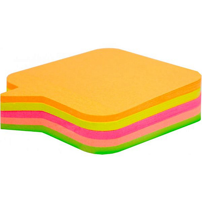 Стикеры Диалог 45х50 мм неон микс 80 листов Economix