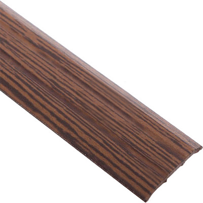 Поріжок алюмінієвий декорований Braz Line рифлений з отворами 25x2700 мм венге світлий