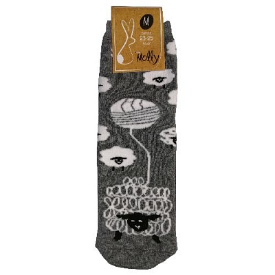 Носки Молли Овечки р. 23-25 серый 1 пар 