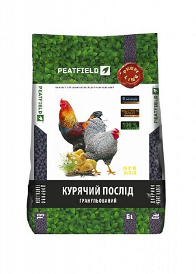 Добриво гранульоване PEATFIELD Компост з курячого посліду 6 л