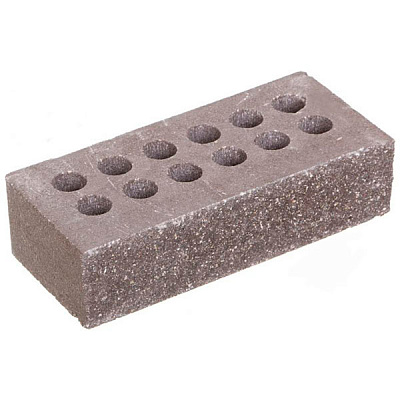 Кирпич гиперпрессованный Литос Колотая пустотелый коричневый