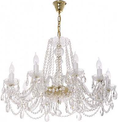 Люстра подвесная Crystal Life 10x40 Вт E14 золото A1024LM-10GO 