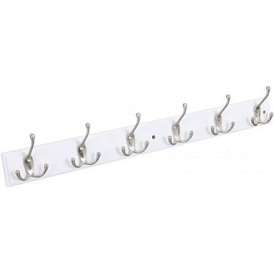 Вешалка для одежды VI тип 1+2 никель/белый