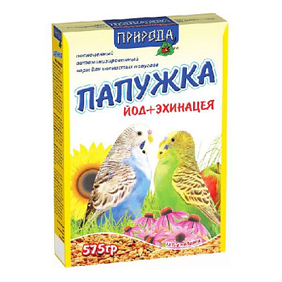 Корм Природа Папужка Йод эхинацея 575 г