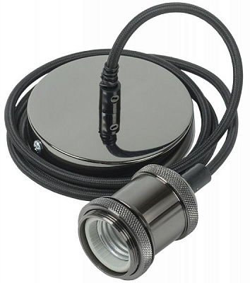 Підвіс IEK Retro 1,5 м 1x60 Вт E27 чорний EPA12-04-02-K02