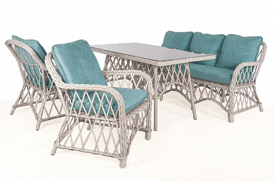 Комплект мебели Марсель с прямым диваном серый 