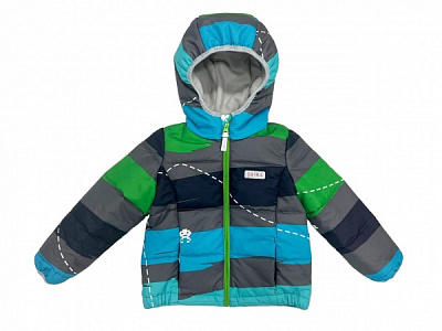 Куртка дитяча для хлопчиків JOIKS Хвиля р.98 сірий KD-19