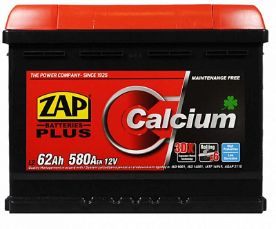 Аккумулятор автомобильный Plus 6СТ- 62Aз 62Ah 580A 12V «+» слева