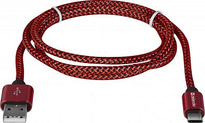 Кабель Defender USB Type-C 1 м червоний (87813)