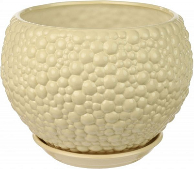 Горщик Оріана-Запоріжкераміка Куля bubble круглий 4,1л крем-брюле (037-1-160)