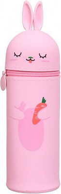 Пенал-тубус Зайченок 18х6 см розовый