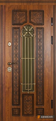 Дверь входная Abwehr КС-127 096П (СПЗ) (V) (ЗД+РТ2) Кale2 коричневый 2050x960мм правая