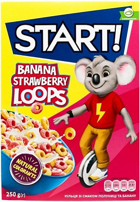 Кольца AXA со вкусом клубники и банана 250 г 