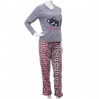 Костюм домашній жіночий La Nuit Home Do not disturb р. XS світло-сірий