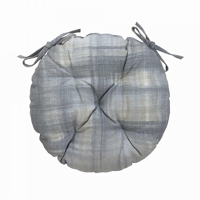 Подушка на стілець Paris Клітинка графіт D40 La Nuit