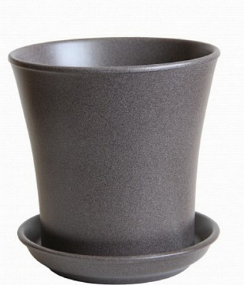 Вазон керамічний Оріана-Запоріжкераміка Вуаль №1 крошка круглий 4 л шоколад (071-01-061)