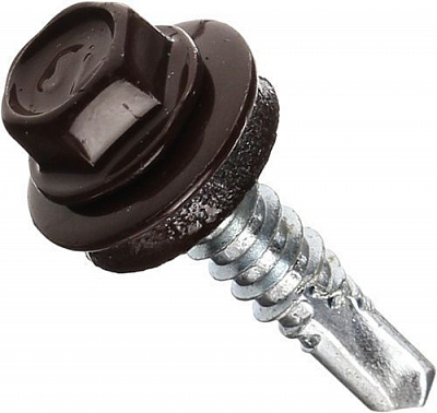 Саморіз зі свердлом по металу 5.5x25 мм 250 шт шоколад RAL 8017