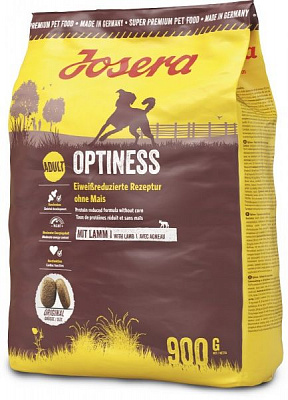 Корм Josera Optiness без кукурузы с ягненком 0,9 кг