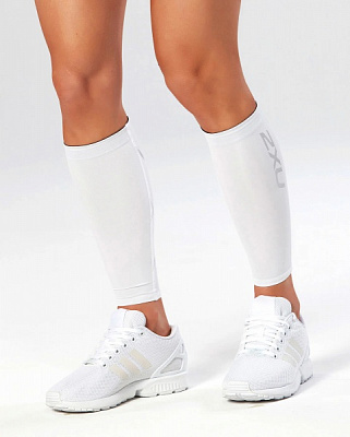 Гетры Compression Calf Guards UA1987b_WHT/WHT р.L белый