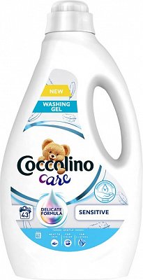 Гель для машинного та ручного прання Coccolino care Sensitive для делікатного прання 1,72 л