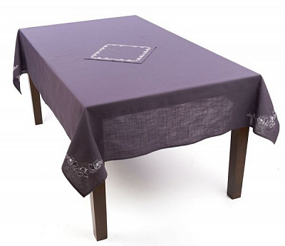 Скатерть «Круживо»154-19/00 140x180 см темно-синий Эдельвика 