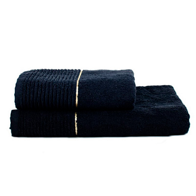 Рушник махровий La Nuit GOLD NEW 50x90 см чорний