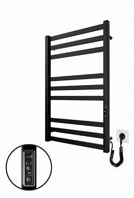 Рушникосушарка електрична Mario Рушникосушка Чикаго-І 800х500/80 TR K чорний мат