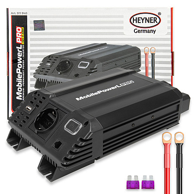 Инвертор Heyner 12V-230V 600W + USB модифицированная синусоида