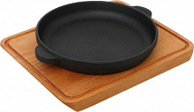 Сковорода чавунна з дощечкою 18x2,5 см 559-011 Brizoll