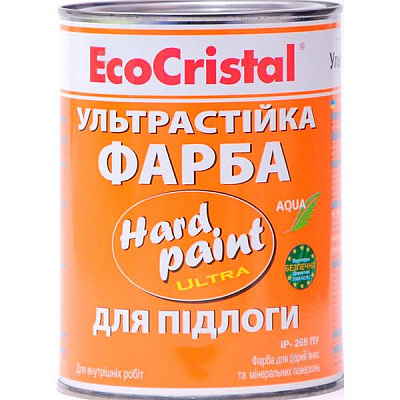 Эмаль EcoCristal для пола Hard Paint светло-серый глянец 0,75л