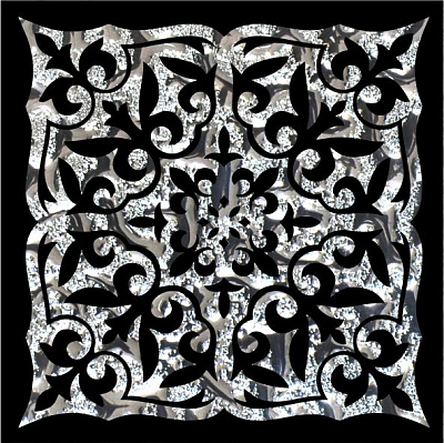 Тако Grand Kerama скло ніч платина рифлене 2052 8x8