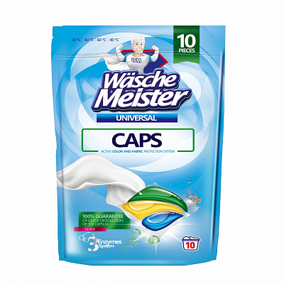 Капсулы для машинной стирки WASCHE MEISTER UNIVERSAL 10 шт.