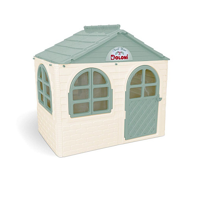 Будинок Doloni Toys зі шторками молочно-бірюзовий 02550/12