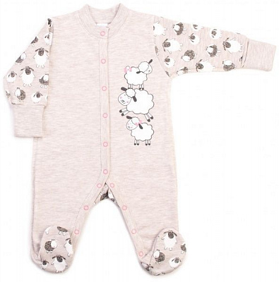 Чоловічок Baby Veres Sheep heat р.56 бежевий із принтом