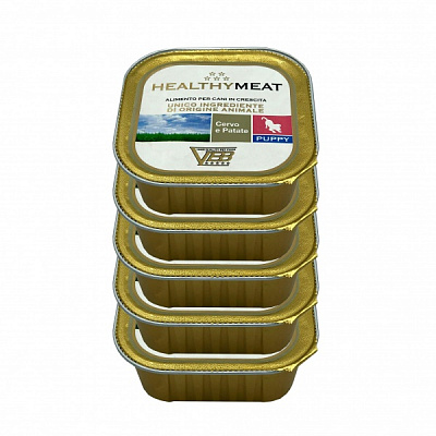 Корм для щенков для всех пород Healthy Meat монопротеин 4+1 5х150 г оленина и картофель