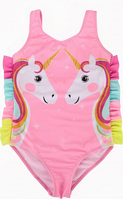 Купальник для дівчаток Єдинороги р.110–116 рожевий