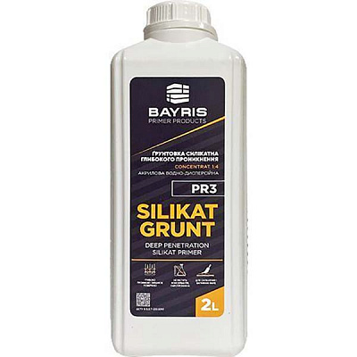 Грунтовка глубокопроникающая Bayris 1:4 SILIKAT GRUNT 2 л