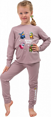 Пижама детская унисекс Roksana 1065/12035 р.122 сиреневый 
