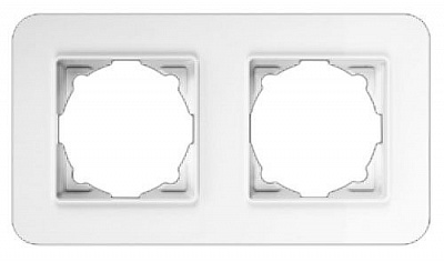 Рамка двухместная Gunsan RADIUS универсальная белый 01 37 93 00 000 141
