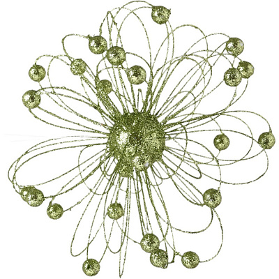 Декорация новогодняя завиток с присыпкой цвет в ассортименте 15 см EPI-RS1Q1031-1