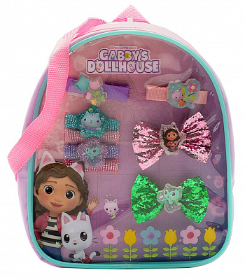 Набір резинок і заколок Gabby's Dollhouse в рюкзачку