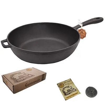 Сковорода чугунная литая 16x4 см т201 Maysternya