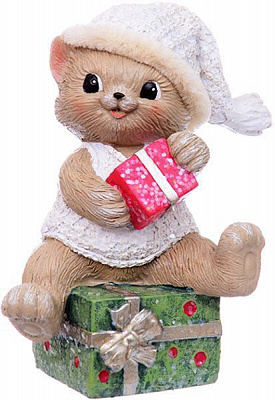 Фігурка декоративна Lefard Котик з подарунками 10 см 191-009