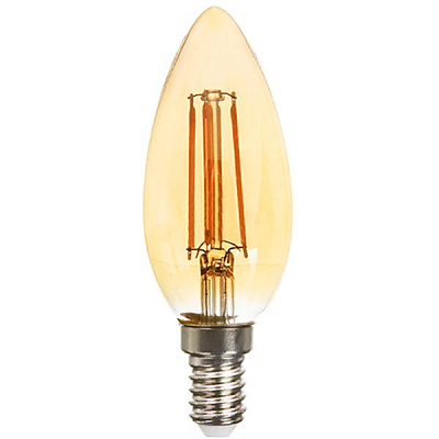 Лампа светодиодная LightMaster Gold LB-558 C37 6 Вт E14 2200 К 230 В прозрачная 