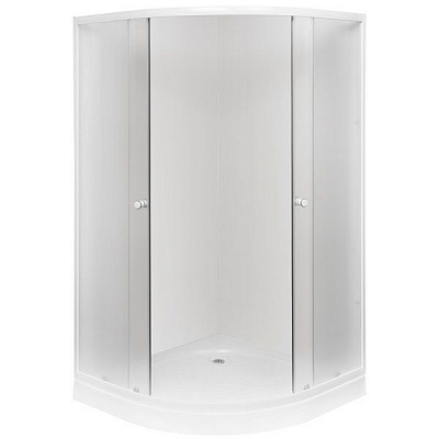 Душевая кабина King Sun Eko-166 900x900x1950 профиль белый, стекло мат.