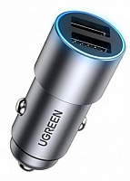 Автомобільний зарядний пристрій UGREEN CD130 Dual USB Car Charger 24W 2.4A Gray (50592) 