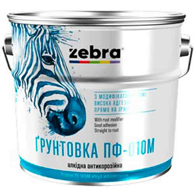 Ґрунтовка ZEBRA ПФ-010М серія Акварель 818 темно-сірий мат 0,25кг