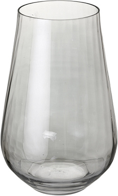 Ваза скляна Wrzesniak Glassworks Luster Optic 28 см сіра 17-9524C black luster